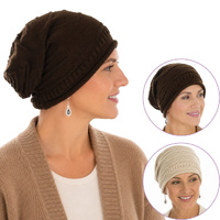 Ribbed Detail Slouch Knit Beanie