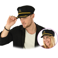 Black Marine Captain Hat