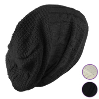 Sheer Slouch Beanie Twist Pattern - Jane