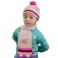 Girl Winter Butterfly Beanie Scarf Set 