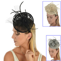 Sinamay Feather Hatinator Fascinator