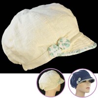 Linen Cabbie Cap with Soft Visor