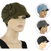 Jasmine Newsboy Cap with Hat Liner