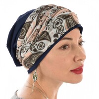 Jersey Cotton Beanie  NAVY with Seamless Headband | Option 4 | M/L