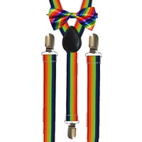 Suspenders and Bow Tie Package Deal | Rainbow