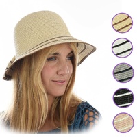 Big Bow Cloche Bucket Sun Hat 