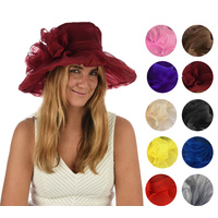 Organza Evening Hat Double Layered