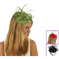 Feather Fascinator Hat with Ribbon