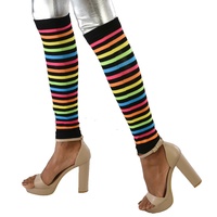 Black Rainbow Leg Warmers 