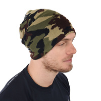 Green Camouflage Slouch Beanie 