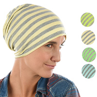 Stretch Sleep Cap with Wide Stripes