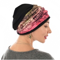 Black Premium Cotton Beanie with Seamless Headband | Option 1 | L/XL