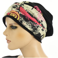Black Premium Cotton Beanie with Seamless Headband | Option 2 | L/XL