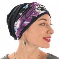 Black Premium Cotton Beanie with Seamless Headband | Option 5 | L/XL