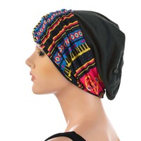 Black Premium Cotton Beanie with Seamless Headband | Option 6 | S/M
