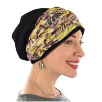 Black Premium Cotton Beanie with Seamless Headband | Option 7 | S/M