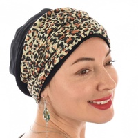 Black Premium Cotton Beanie with Seamless Headband | Option 11 | S/M