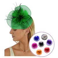 Headband and Clip Twin Flower Fascinator 