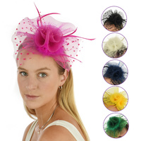 Beaded Crinoline Feather Fascinator 