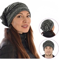 Ribbed Stretch Two Toned Beanie