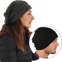 Slouchy Stretchy Unisex Ribbed Beanie