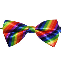 Pre-tied Butterfly Satin Bow Tie | Rainbow