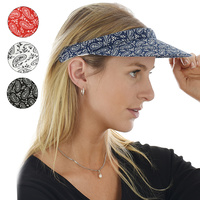 Small Brim Paisley Cotton Clip-On Visor