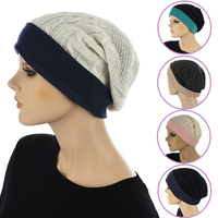 Sheer Knit Beanie with Seamless Lining Set
