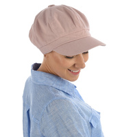 Vivien Cotton Bakerboy Cap | Pink - Dusty Pink | S/M