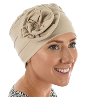 ROSETTE COTTON TURBAN - KERRY | Beige - Light Beige | S/M