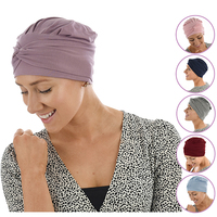 Bamboo Turban Hat with Removable Headband - Tracy