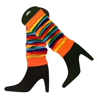 Orange Rainbow Leg Warmers