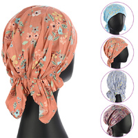 Pre-tied Floral Bandana Scarf for Small Head Sizes