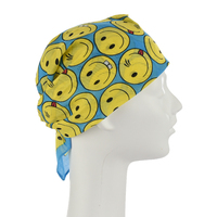 Cotton Bandana Blue Yellow Emojis Smiley Faces
