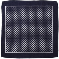 Cotton Bandana Navy Blue with White Polka Dots