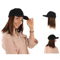 Baseball Cap with Hair