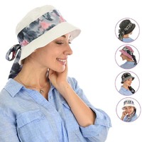 Pre-washed Cotton Bucket Hat with Sash
