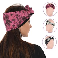 Two-Toned Reversible Floral Chiffon Headband – Wired or Non-Wired