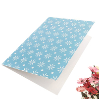 Greeting Card-Shape of Blue Floral Foliage | Pattern 1