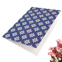 Greeting Card-Shape of Blue Floral Foliage | Pattern 3