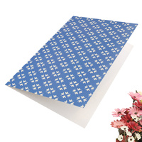 Greeting Card-Shape of Blue Floral Foliage | Pattern 6