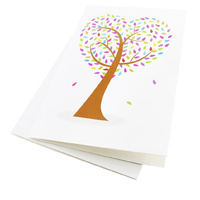 Greeting Card-Love Heart Tree | Colourful