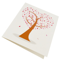 Greeting Card-Love Heart Tree | Pink N Hot Pink