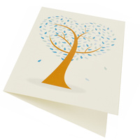 Greeting Card-Love Heart Tree | Blue
