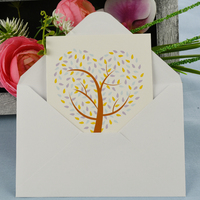 Greeting Card-Love Heart Tree | Orange N Purple